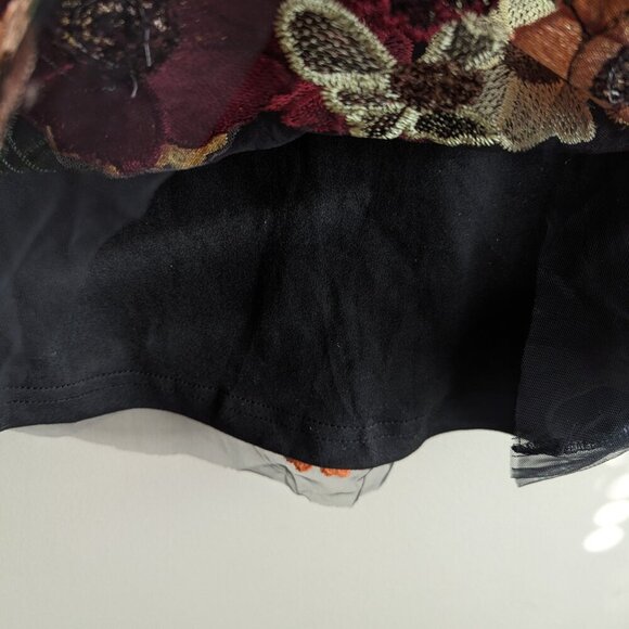 SHEIN Black Mini Dress with Colorful Floral Embroidery - Picture 8 of 9